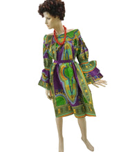 Load image into Gallery viewer, Afro off shoulder short dress

