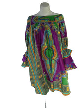 Load image into Gallery viewer, Afro off shoulder short dress

