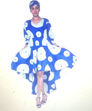 Load image into Gallery viewer, African high and low long dress with sleeves
