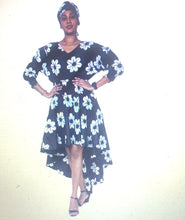Load image into Gallery viewer, African high and low long dress with sleeves
