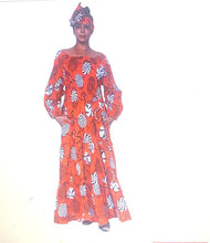 Load image into Gallery viewer, African long skirt with long sleeves
