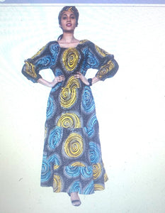 African long skirt with long sleeves