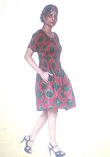 Load image into Gallery viewer, African short dress with short sleeves
