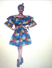 Load image into Gallery viewer, African off shoulder short dress
