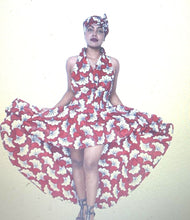 Load image into Gallery viewer, African high and low and sleeveless short dress
