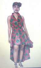 Load image into Gallery viewer, African high and low and sleeveless short dress

