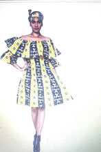 Load image into Gallery viewer, African off shoulder short dress
