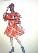 Load image into Gallery viewer, African off shoulder short dress
