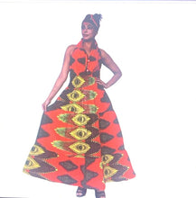 Load image into Gallery viewer, African sleeveless long dress with buttons
