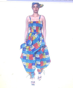 African lady top and pant set