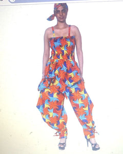 African lady top and pant set