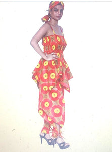 African lady top and pant set