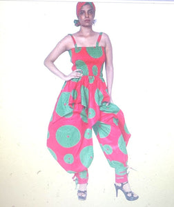 African lady top and pant set