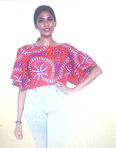 African lady top crop