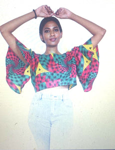 African lady top crop