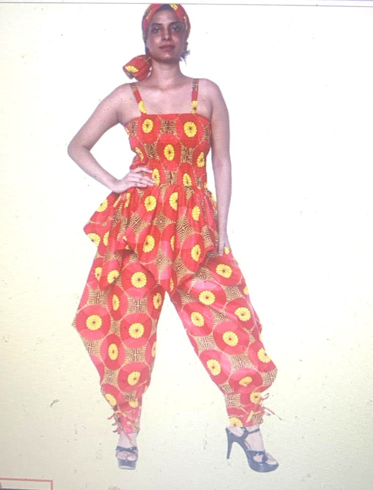African lady top and pant set