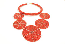 Load image into Gallery viewer, Masai Chandelier Necklace (Red)
